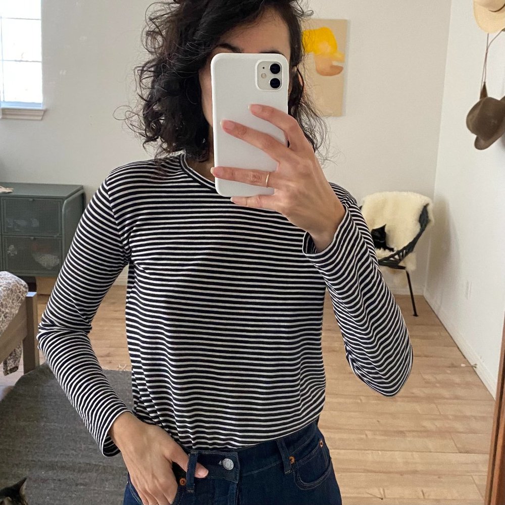 Everlane striped long sleeve tee